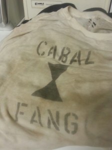 This is what my t-shirt looked like after martial arts practice on Tuesday.  