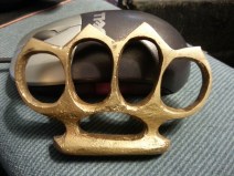 My brass knuckles (these are a replica of ones used by British Special Forces to smash Nazis in World War II).