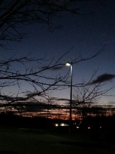 Sunset view getting into my truck after work.